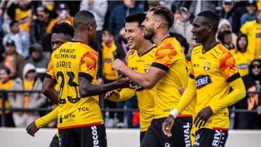 Barcelona SC festejando 