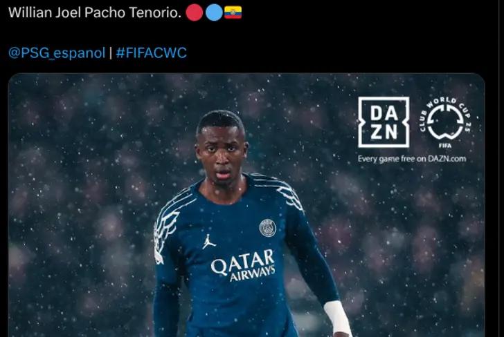 William Pacho. Foto: Via X Copa Mundial FIFA