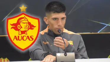 Braian Oyola en conferencia de prensa (Fuente: Ecuador Deportes)
