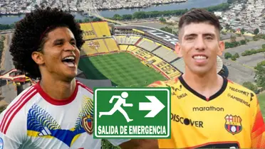 Eduard Bello y Braian Oyola (Foto tomada de: Barcelona SC/AP/AC Planeta Fuego)