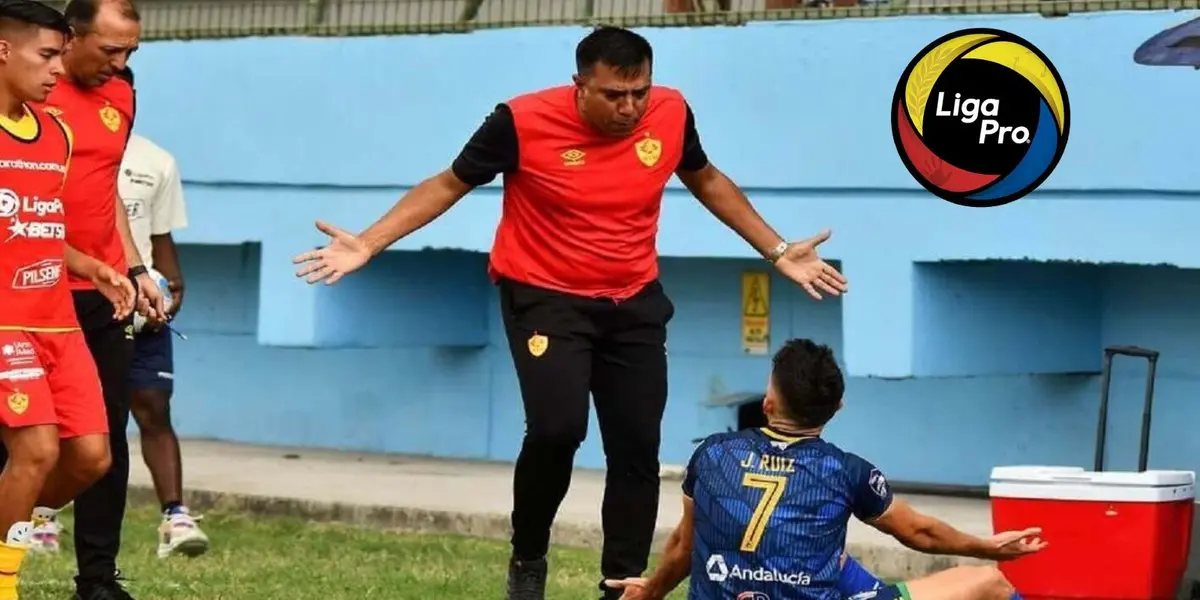 El entrenador de Aucas protagonizó un acto violento contra jugadores del Delfín