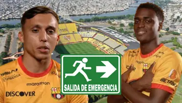 Mathías Suárez y Alex Rangel (Foto tomada de: Barcelona SC/AC Planeta Fuego)