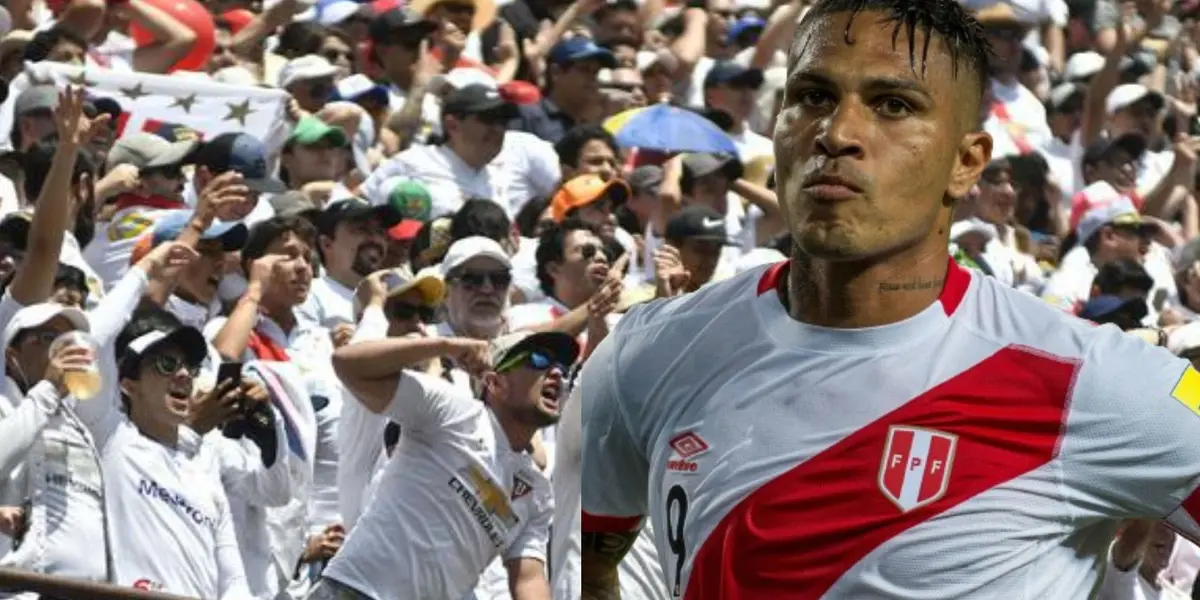 Paolo Guerrero y la hinchada de LDU